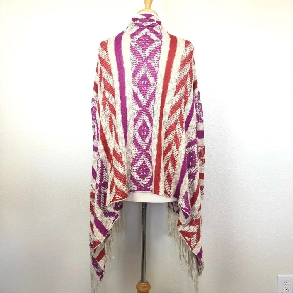 American Rag Cie Aztec Tribal Open Front Cardigan Size Medium